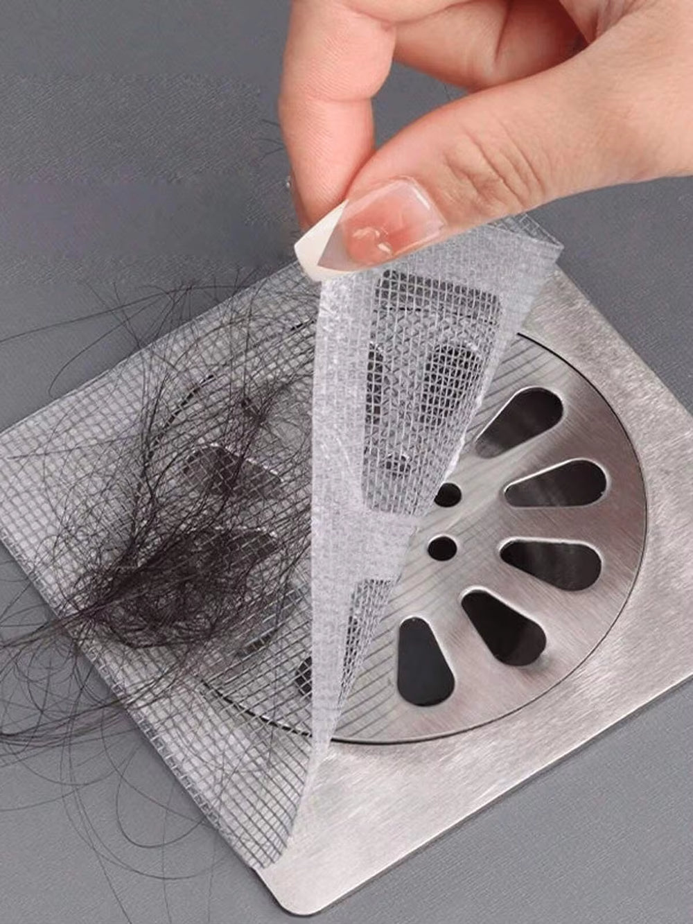 1/10/30/50/100pcs Bathroom Bathtub Hair Catcher Drain Filter - Easy To Use, Drain Filter Sticker, Disposable Drain Cover, Suitable For Shower, Sink And Laundry Room, Easy To Stick, Hair Catcher Drain Cover, Disposable Drain Filter